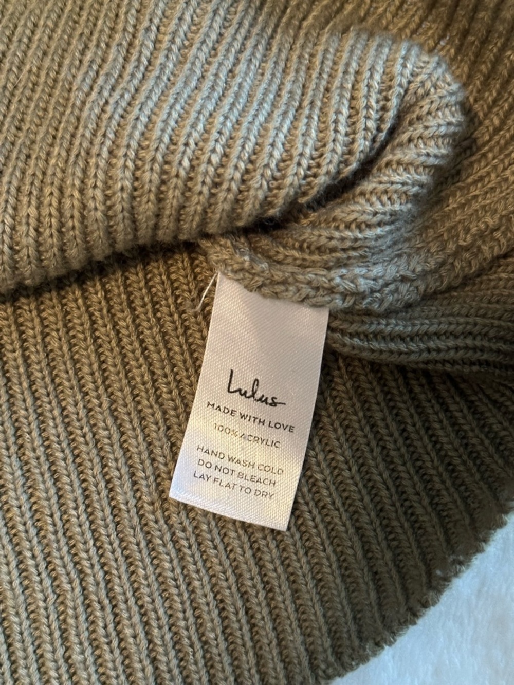 Lulu's Sage Green Crew Neck Sweater XL - Picture 5 of 7